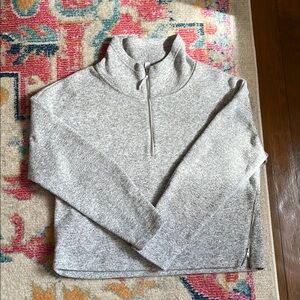 Fabletics Gray Quarter-Zip Pullover